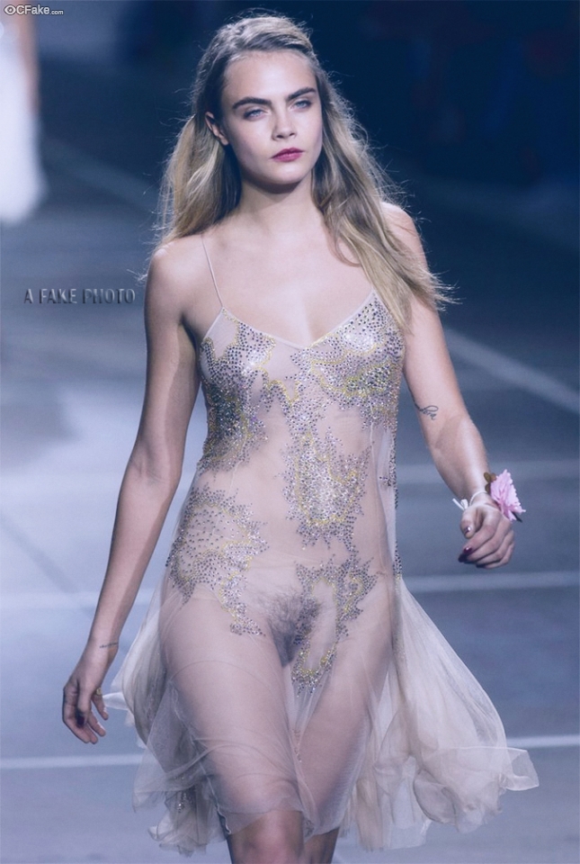Cara Delevingne X-Ray Nude See Through photos